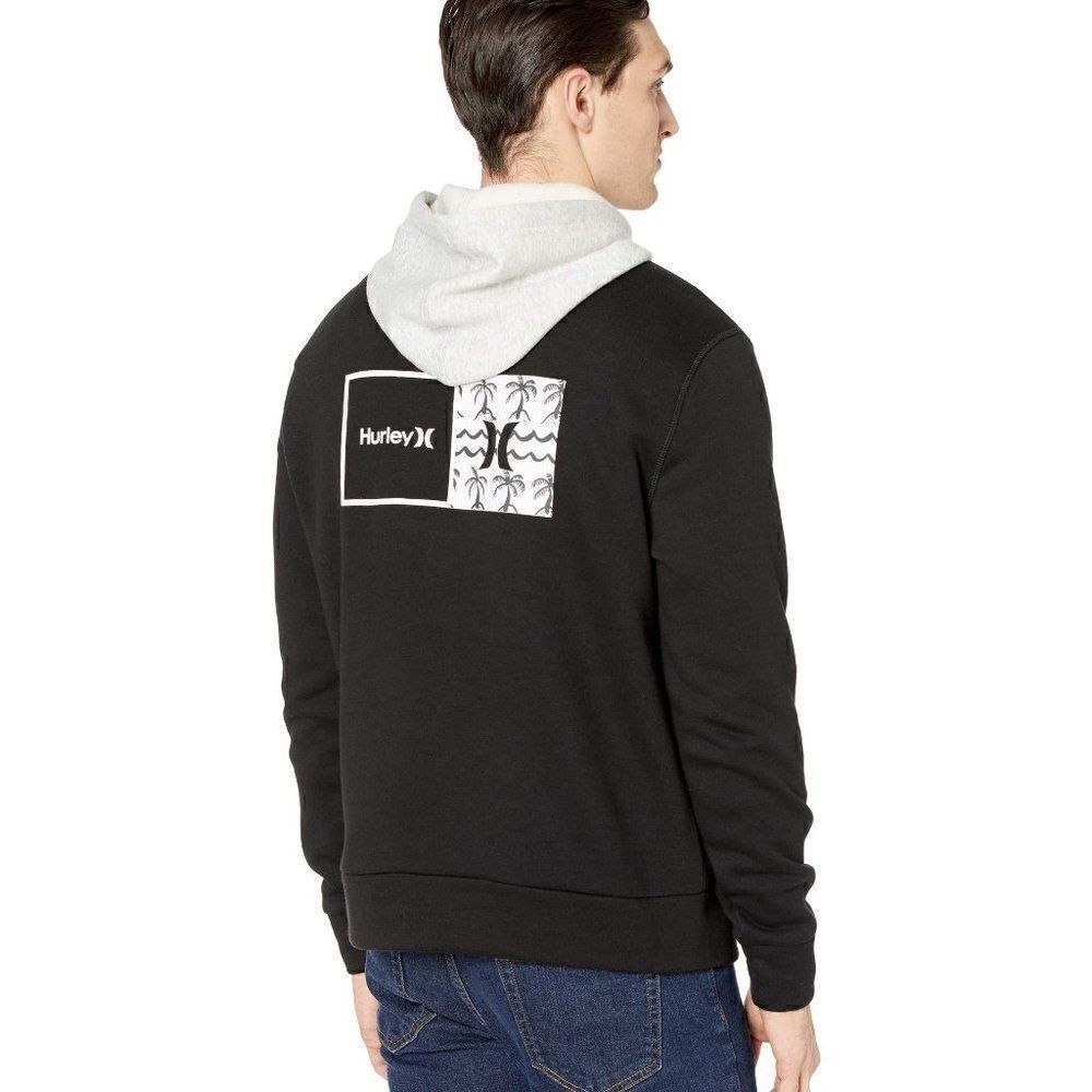 Hurley Natural HD CVC  Black Hoodie Med Colorblock